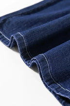 Analeia wide leg casual plus jeans by Threaded Pear with a relaxed fit and light denim wash, shown on a model.