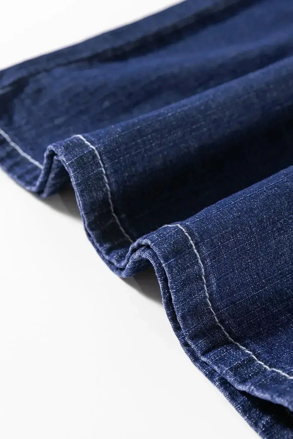 Analeia wide leg casual plus jeans by Threaded Pear with a relaxed fit and light denim wash, shown on a model.