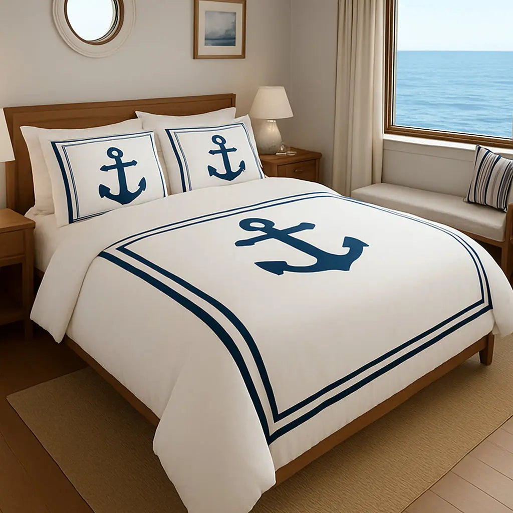 Anchors Away Cotton Boating Duvet Cover Set PushpLinen
