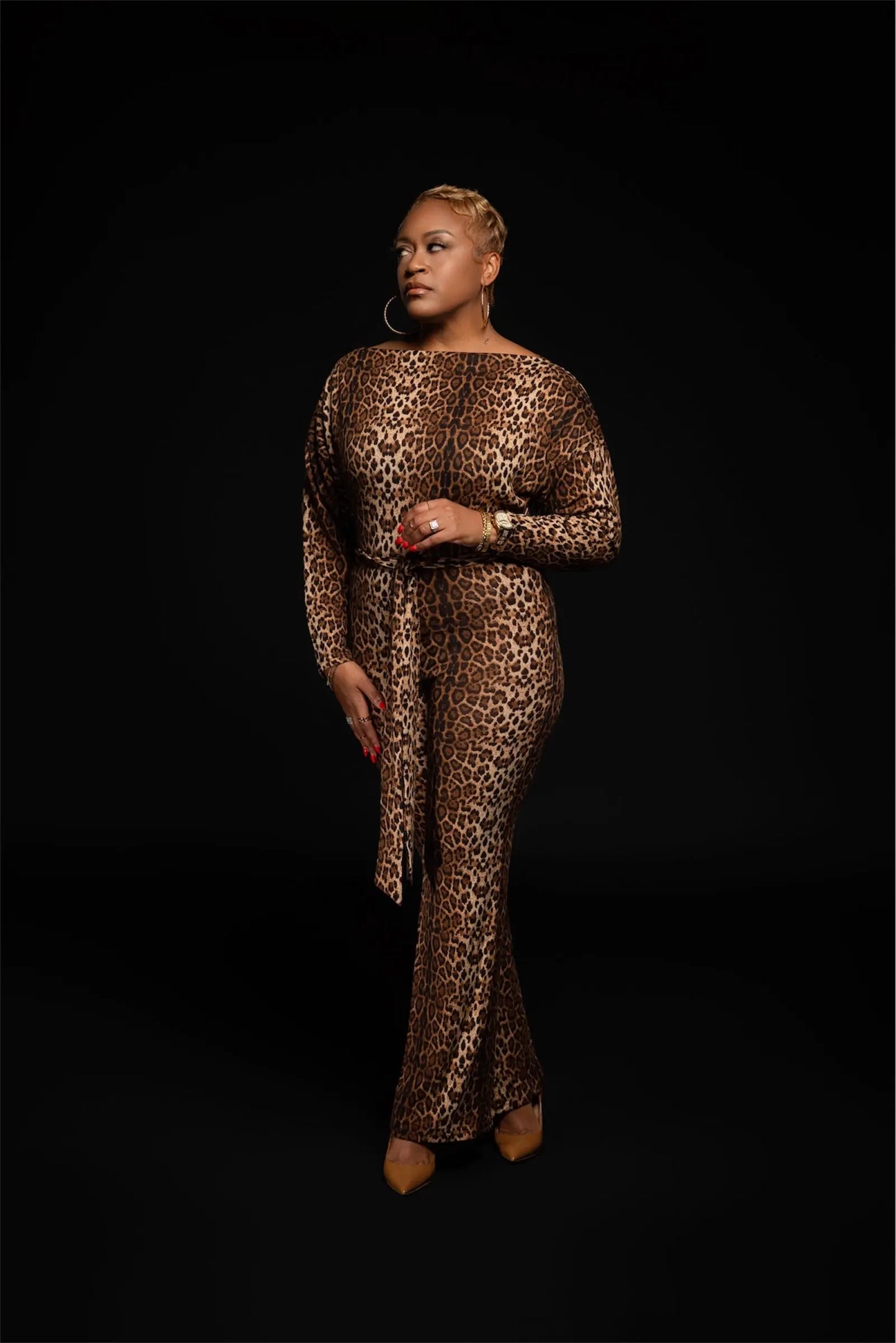 Animal Print Jumpsuit Plush Fashion Hub