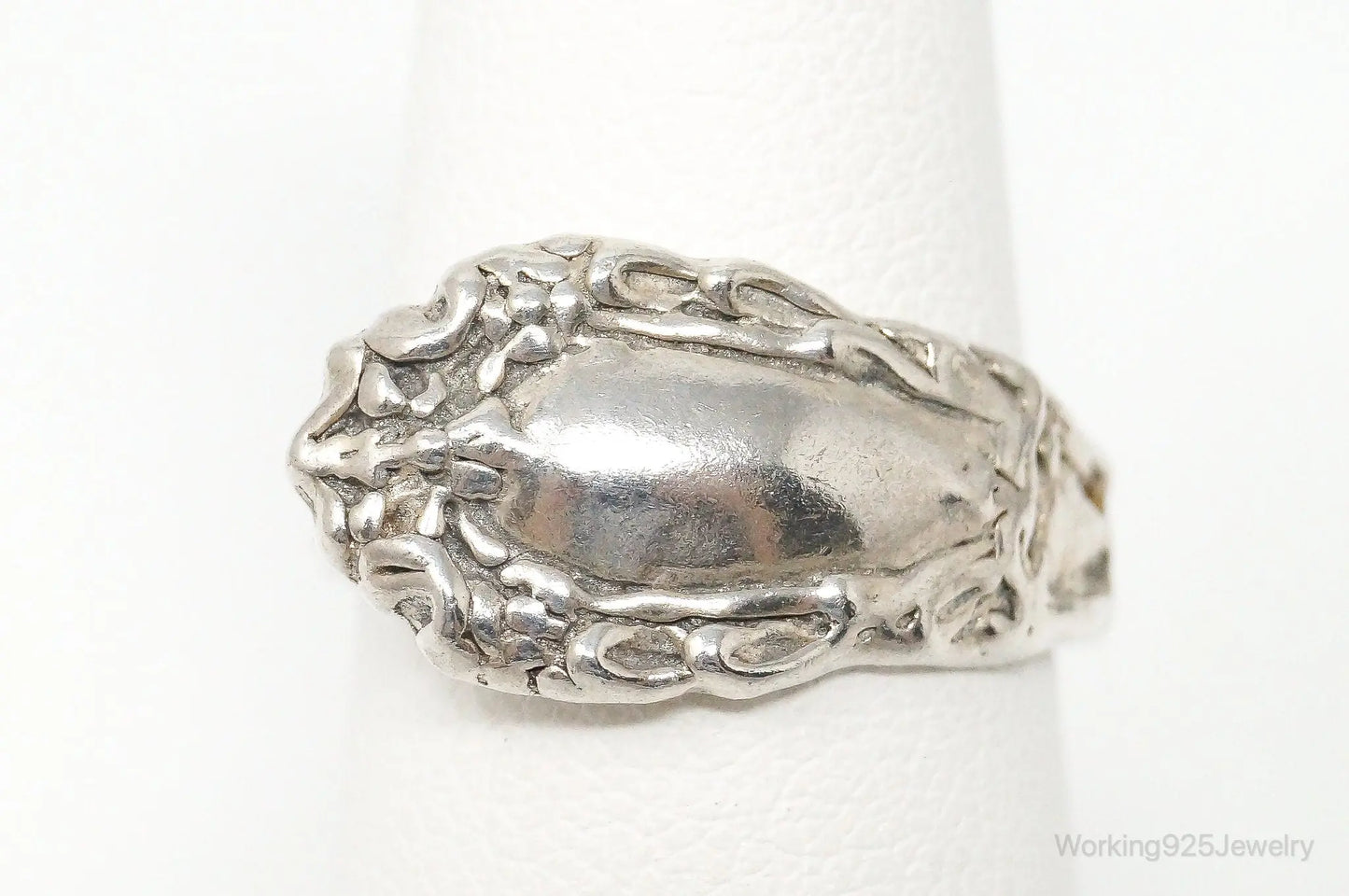 Antique Sterling Silver Spoon Ring - Size 6.5 Plush Fashion Hub