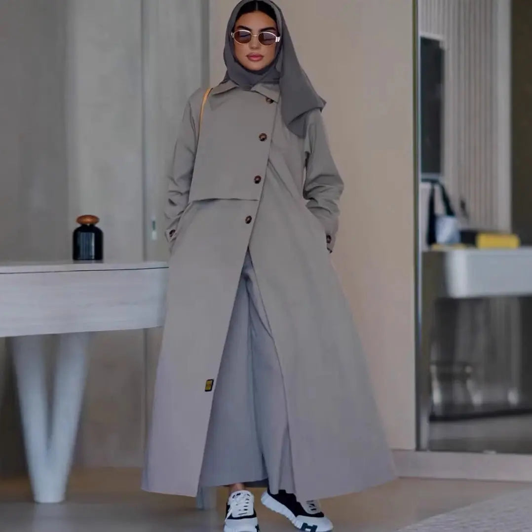 Arrival Autumn Winter Simplicity British Retro Motorcycle Mid Length Coat Perfecsy