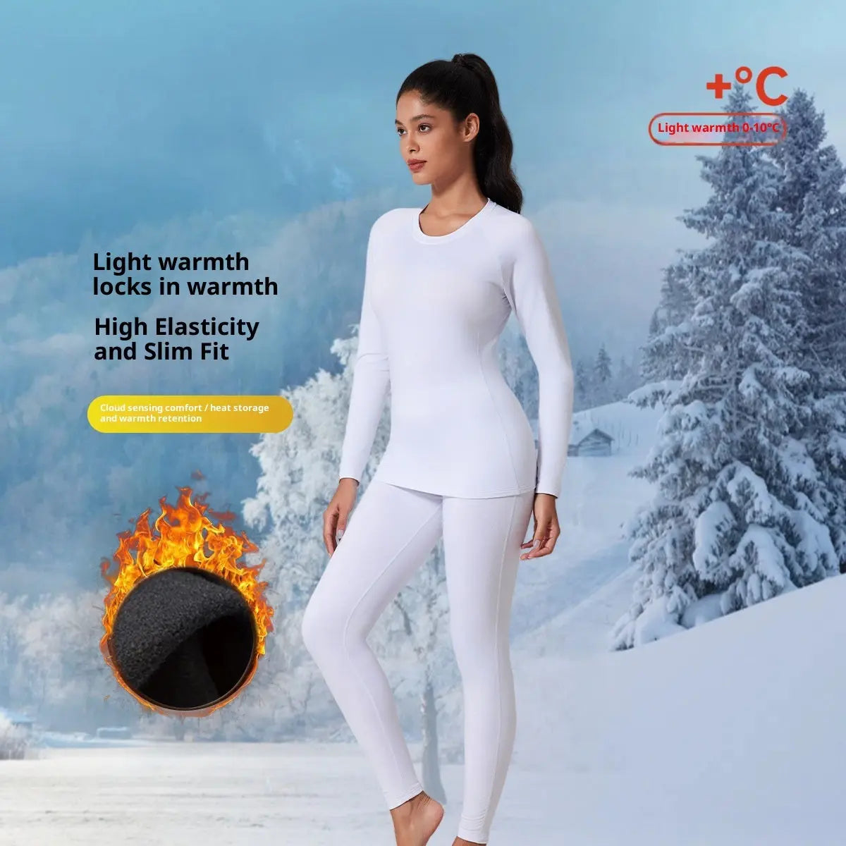 Autumn And Winter New Fleece-lined Thermal Underwear Set For Women Social Buzz eSIMs