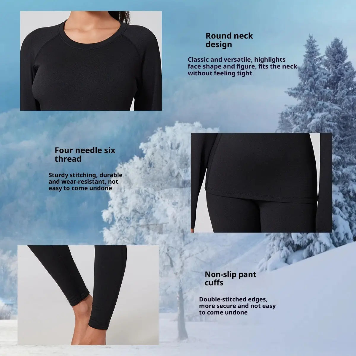 Autumn And Winter New Fleece-lined Thermal Underwear Set For Women Social Buzz eSIMs