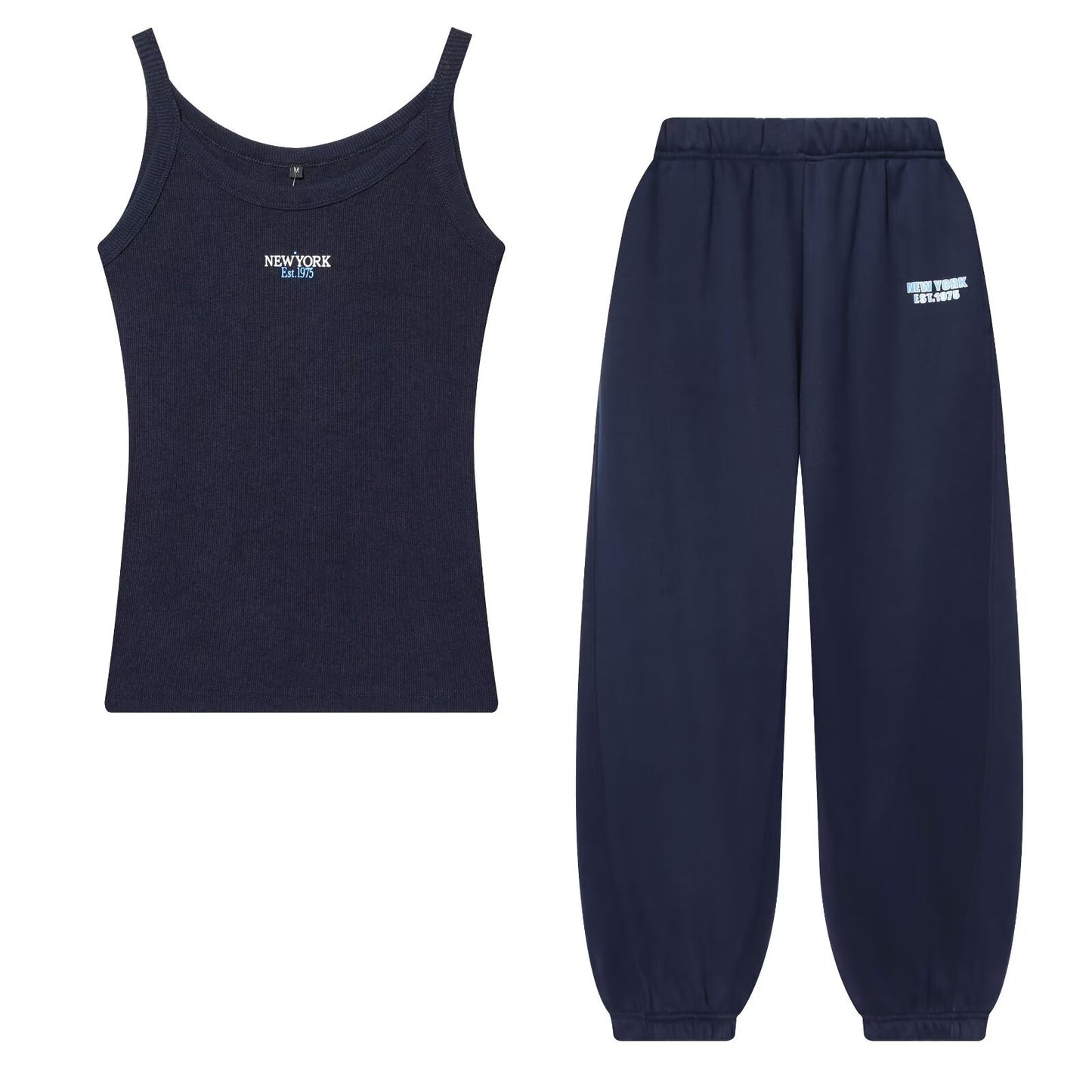 Floral ribbed tee and jogger loungewear set by eprolo, showing a comfortable floral-patterned ribbed top and matching joggers.