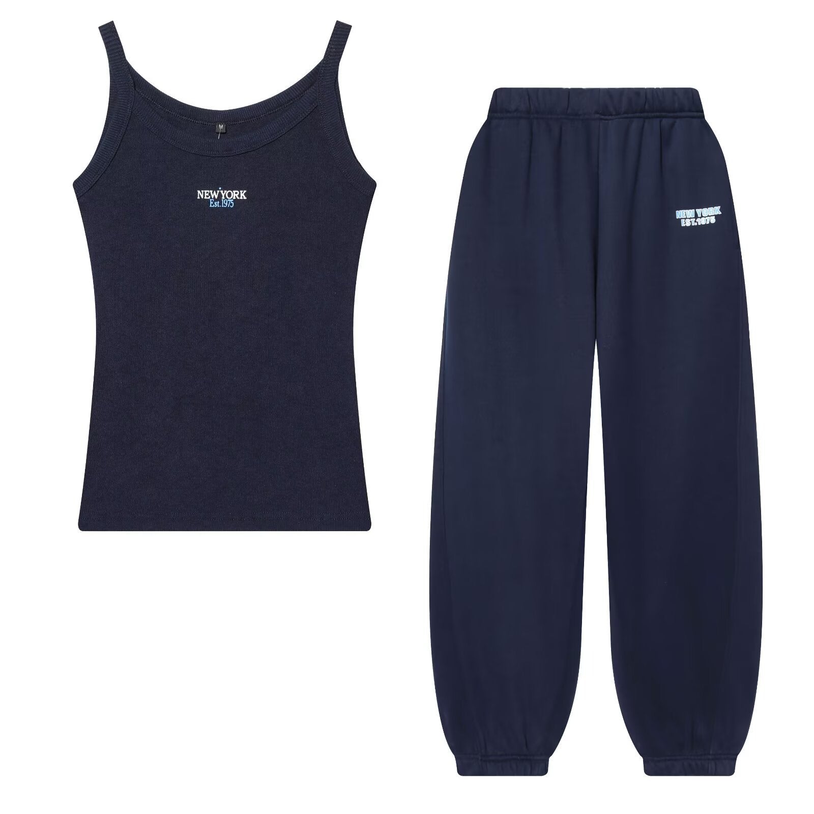 Floral Ribbed Tee and Jogger Loungewear Set