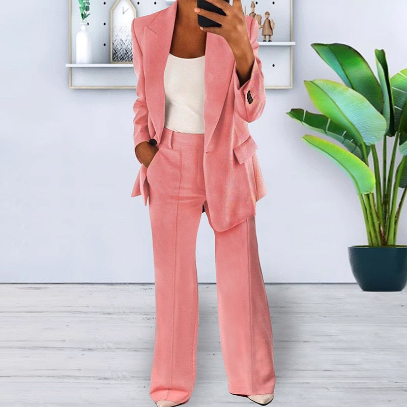 Sophisticated Notched Collar Slim Fit Blazer