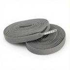 Gray elastic shoelace by Bread, Vulture Gray color, featuring stretchable design and secure fit for sneakers or casual shoes.