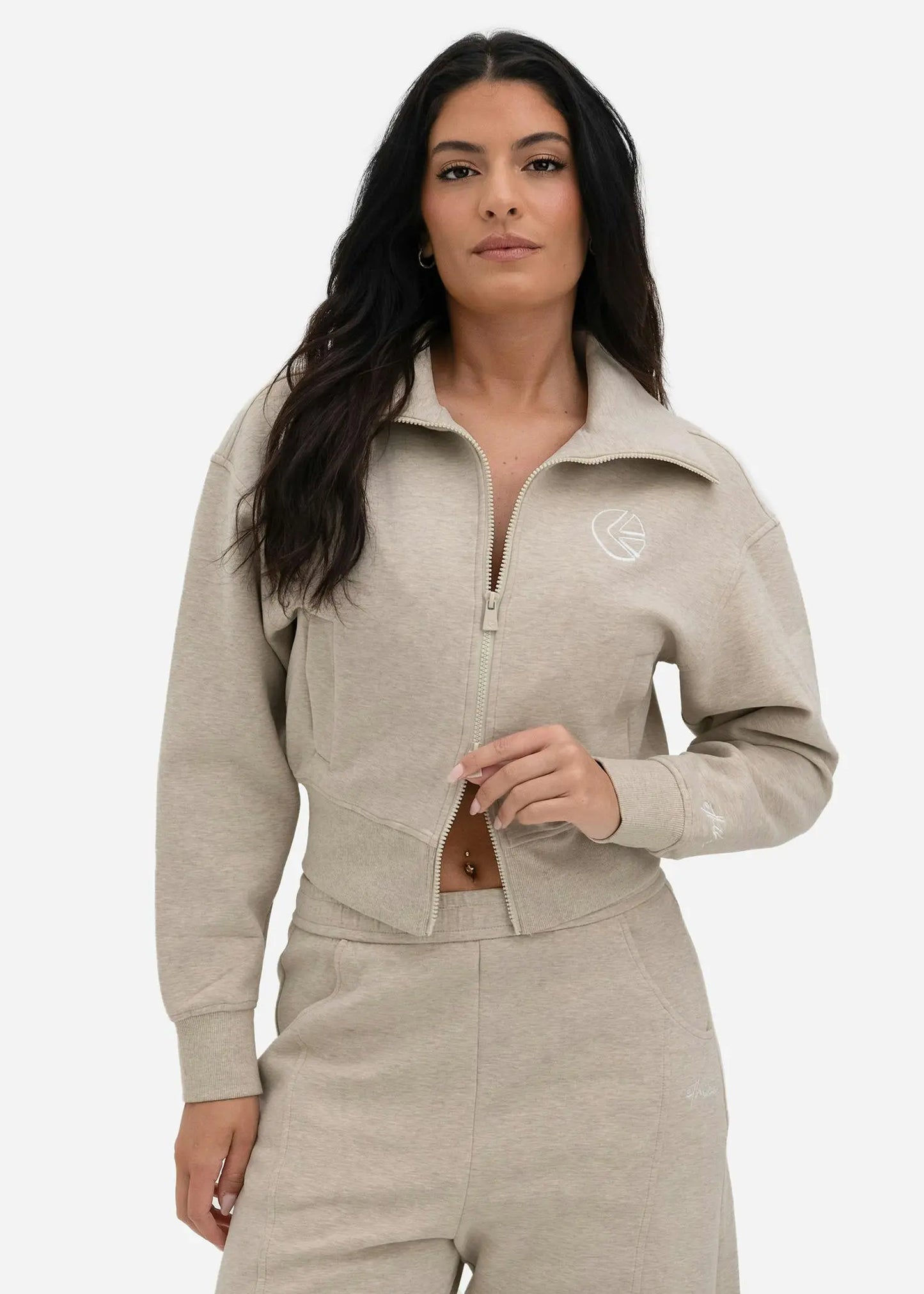 Balance Sandstone | Womens Zip Jacket Plush Fashion Hub