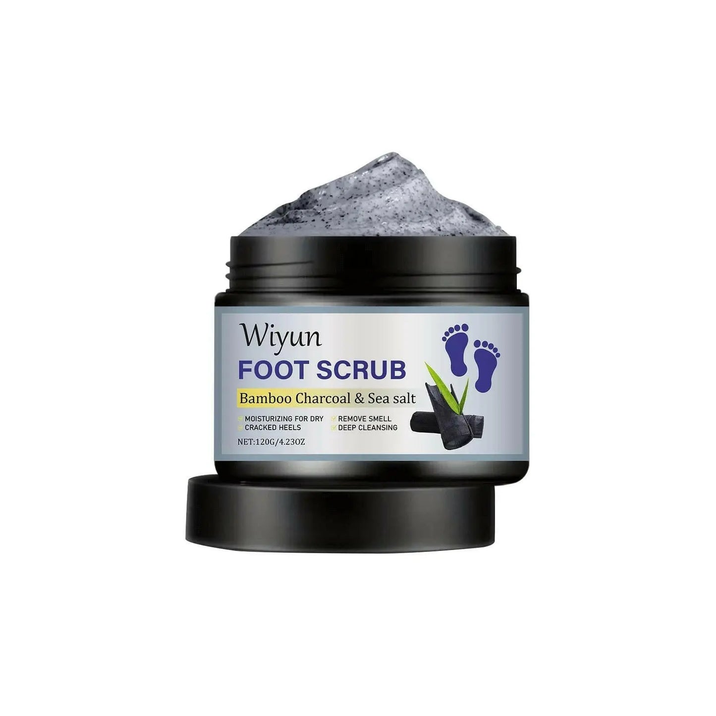 Bamboo Charcoal Sea Salt Foot Scrub - Plush Fashion Hub