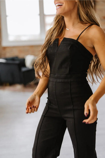 Black Denim Glam Jumpsuit Pretty Little Patriot