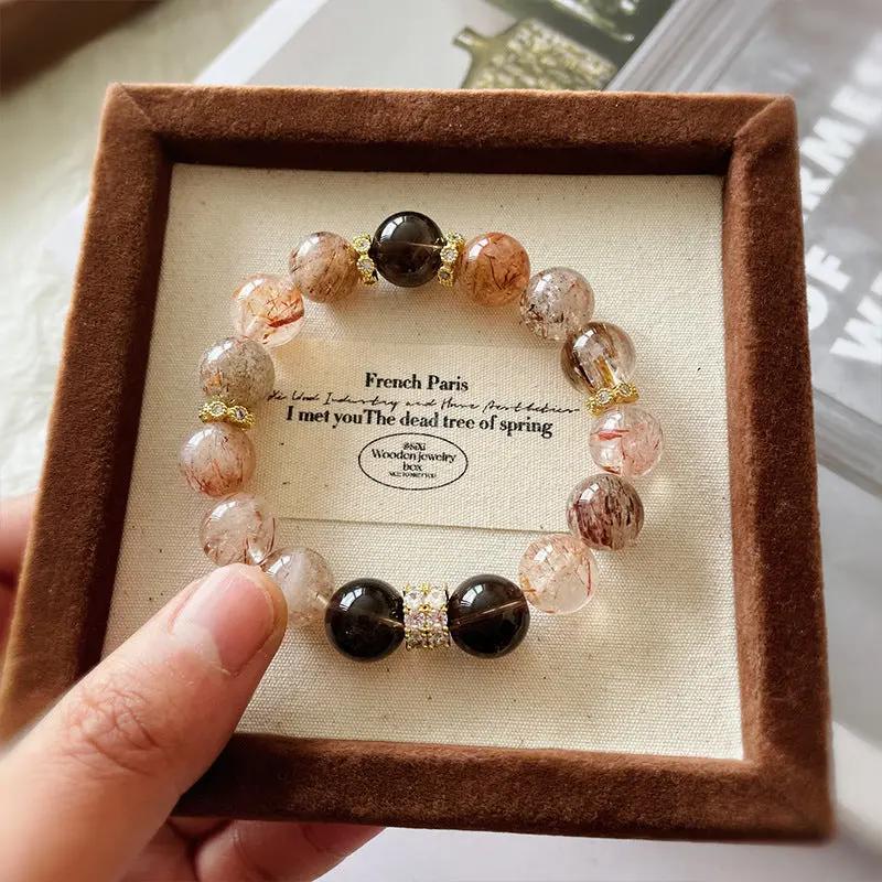 Black Gold Super Seven Natural Crystal Bracelet PAINEVIDA