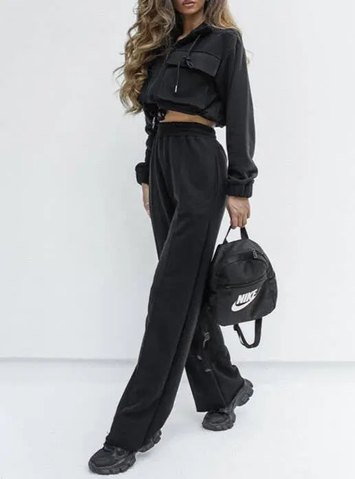 Black Jersey vibes sweatsuit Pretty Little Patriot