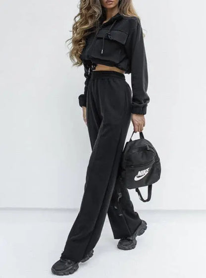Black Jersey vibes sweatsuit Pretty Little Patriot