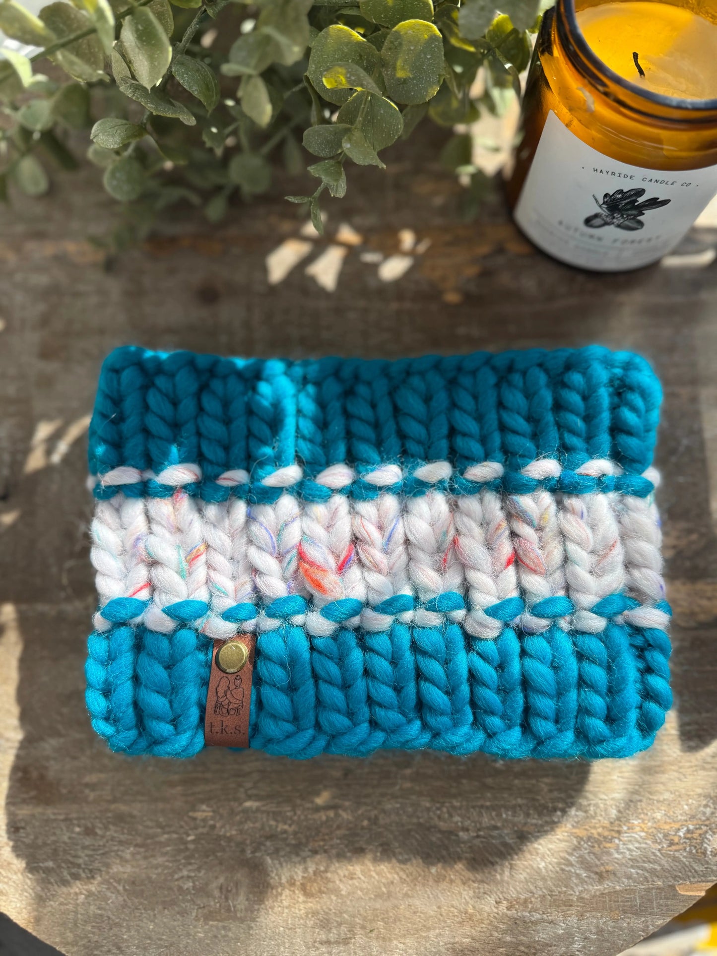 Blue Lagoon/ Rainbow Eco Headband Tight Knit Sisters