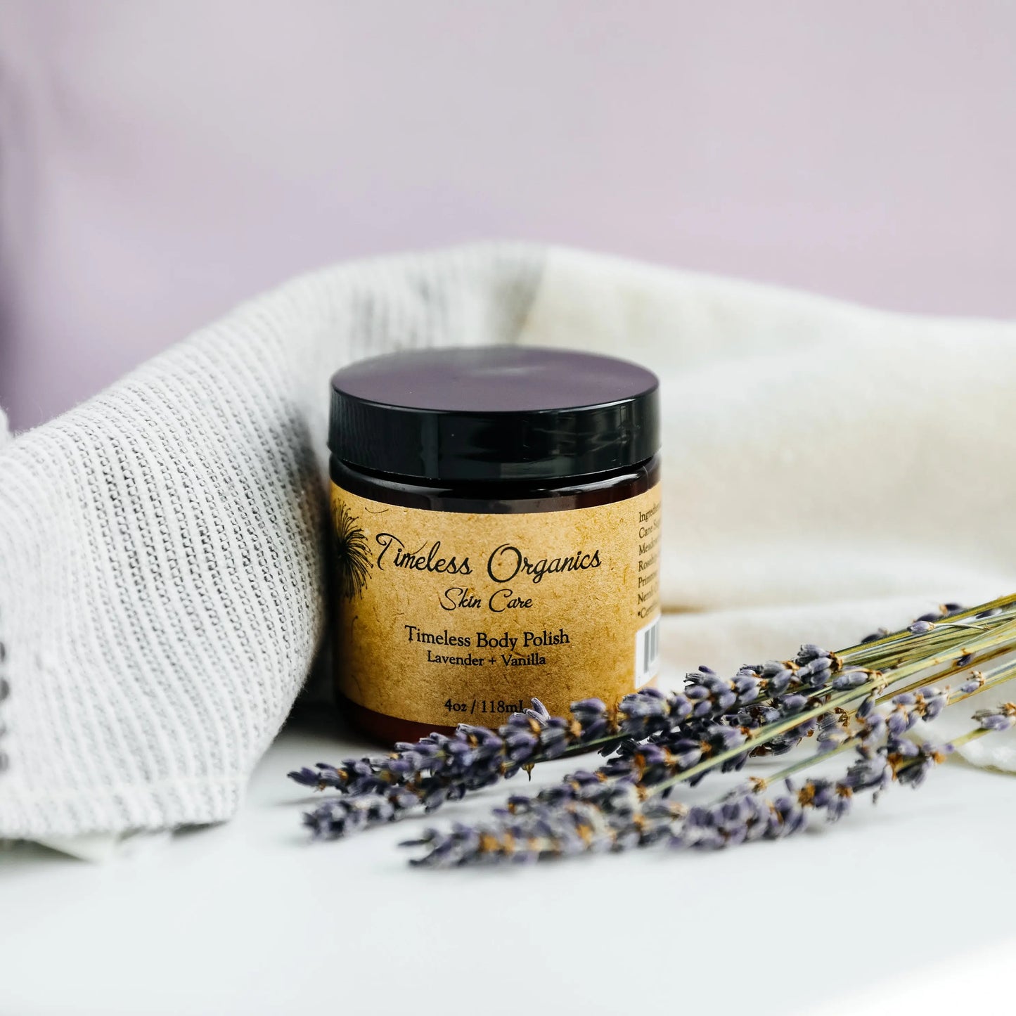 Body Polish - Lavender + Vanilla Timeless Organics Skin Care