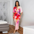 Luna V-Neck Side-Split Midi Skirt Set