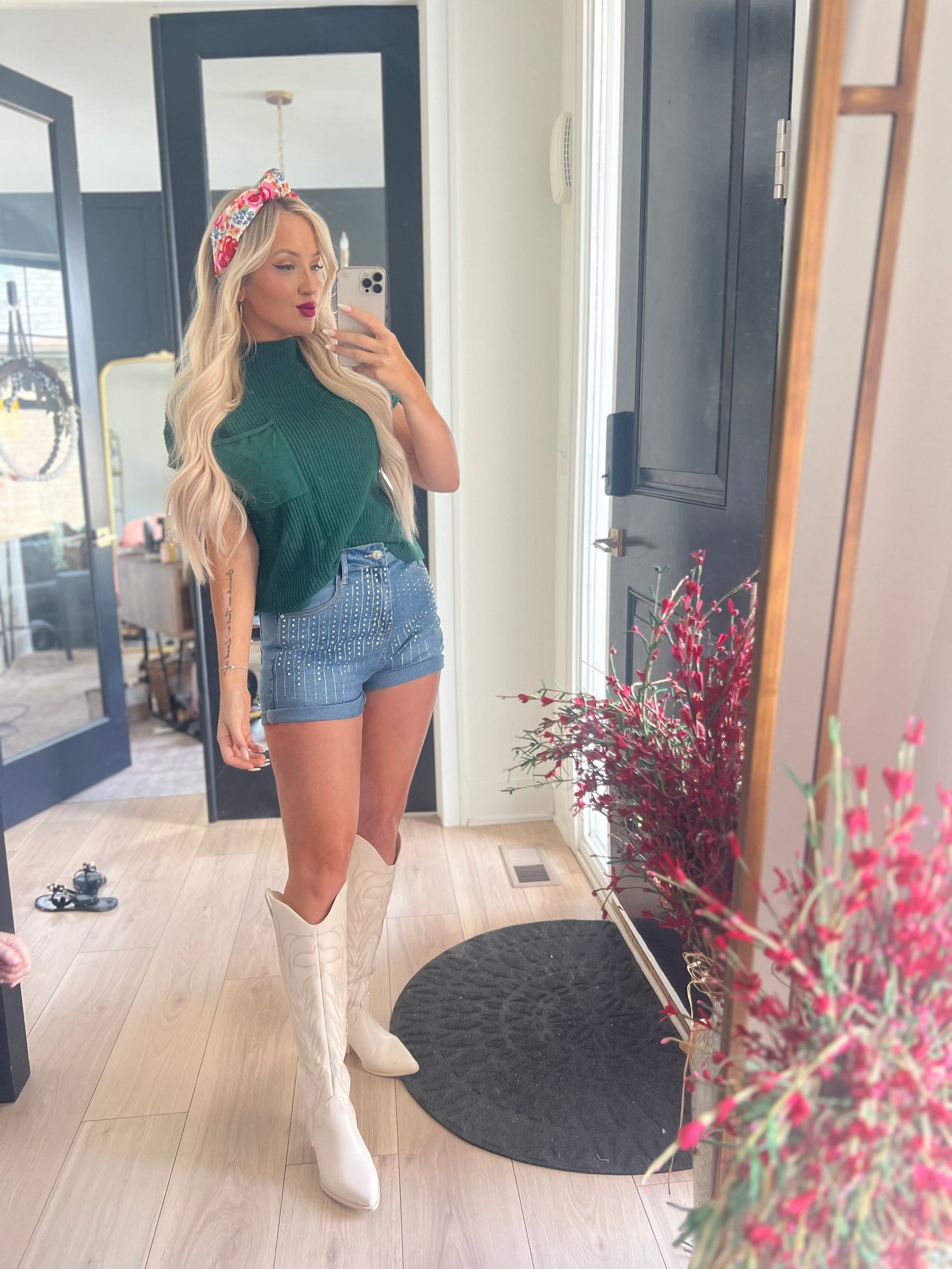 Rhinestone Denim Shorts Pretty Little Patriot