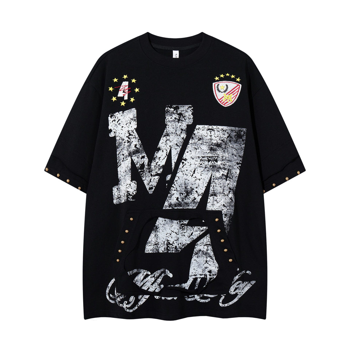 Women's letter print casual loose fit short sleeve round neck T-shirt by Plush Fashion Hub, with a comfortable fit and stylish design.