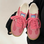 Contrast Round Toe Casual Flats