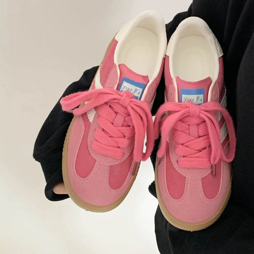 Contrast Round Toe Casual Flats