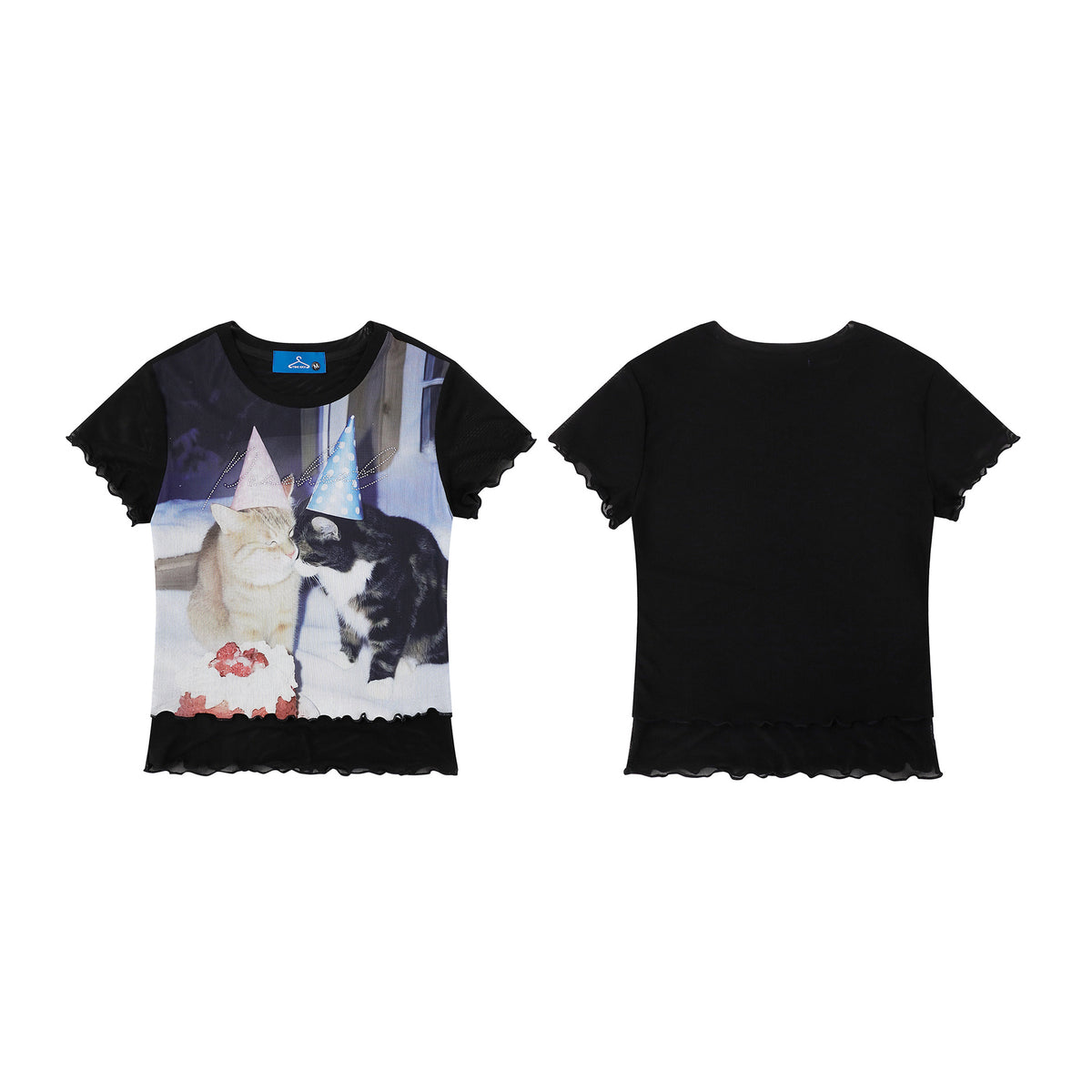 Women’s casual short sleeve birthday cat graphic T-shirt by Plush Fashion Hub, featuring a playful cat design on soft fabric.