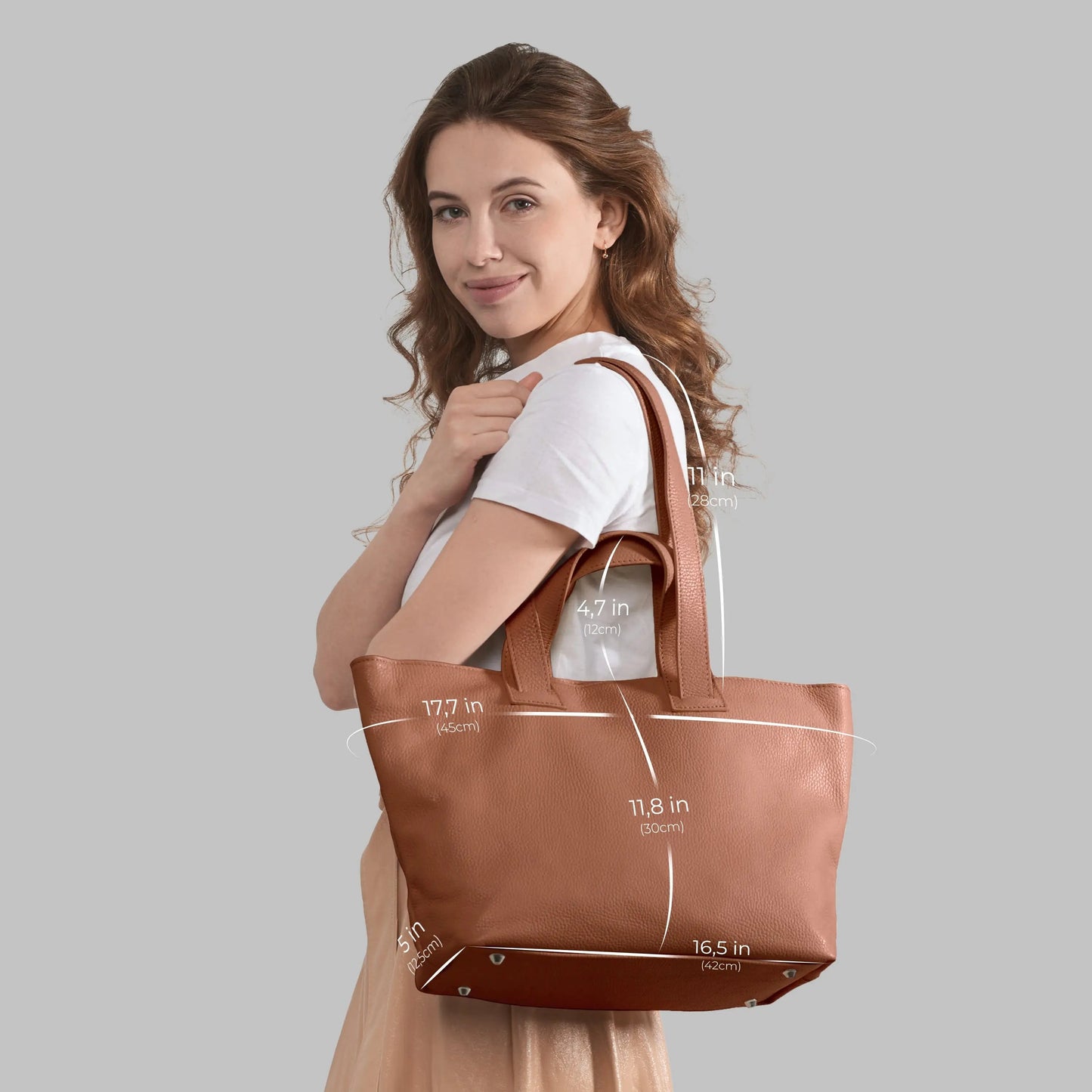 Calf Leather Tote Bag TAKEASY