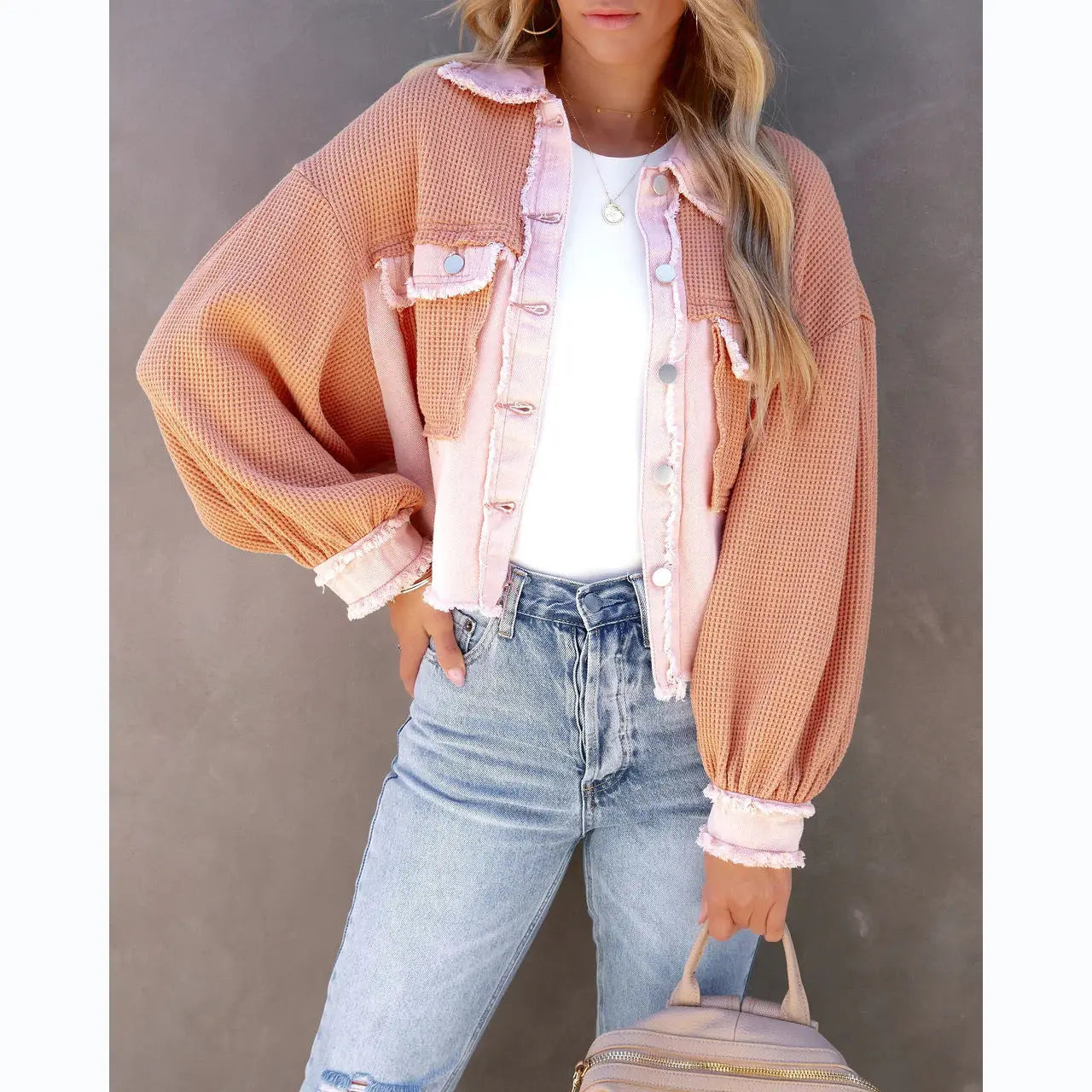 Casual Autumn Winter Waffle Stitching Wash Coat Perfecsy