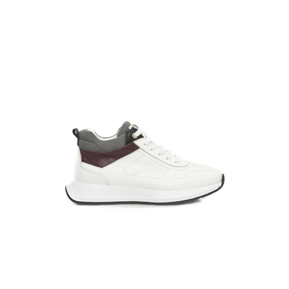 Cerruti 1881 White Cowhide Sneaker MaraFormigone