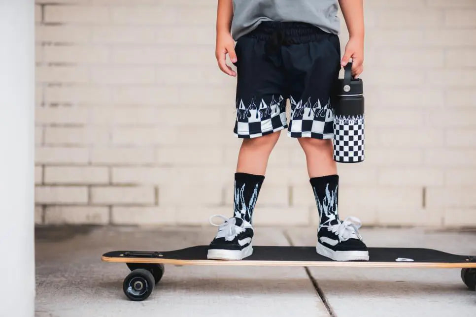 Checker Flame Kickin it up Socks