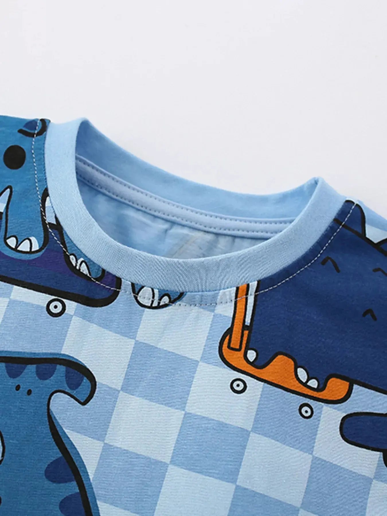 Children's Dinosaur Print Top and Pants Pajama Set - Plush Fashion Hub