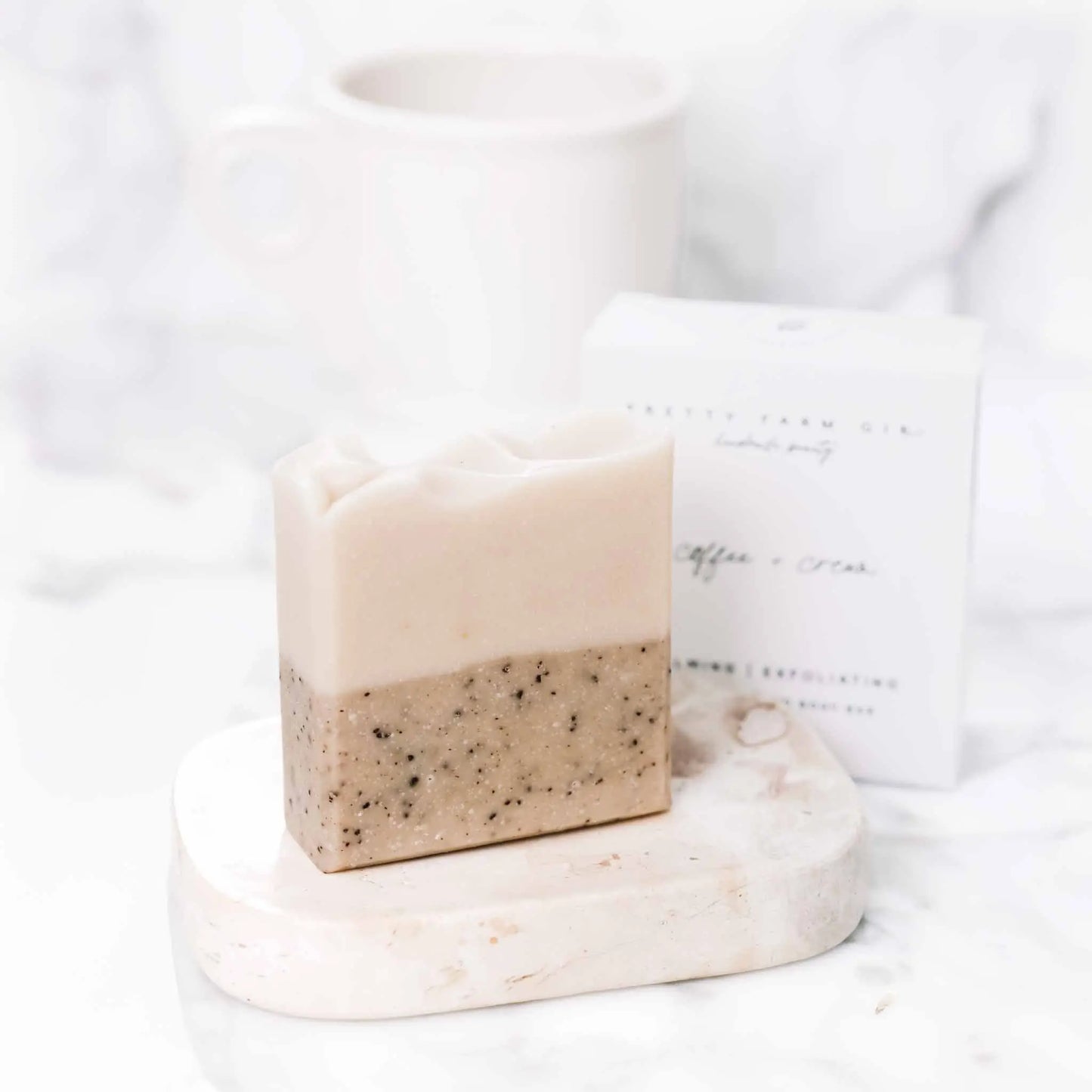 Coffee + Cream Handmade Tallow and Goat Milk Soap Bar Pretty farm girl