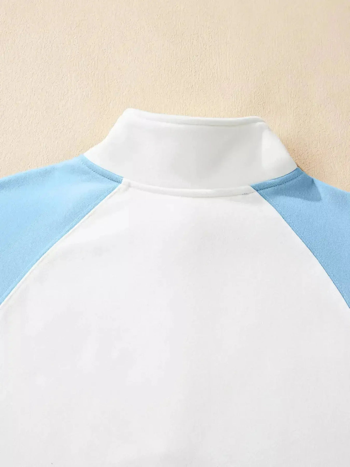 Women's color block sweatshirt with snap buttons, soft cotton blend pullover from Plush Fashion Hub, featuring a stylish casual design.