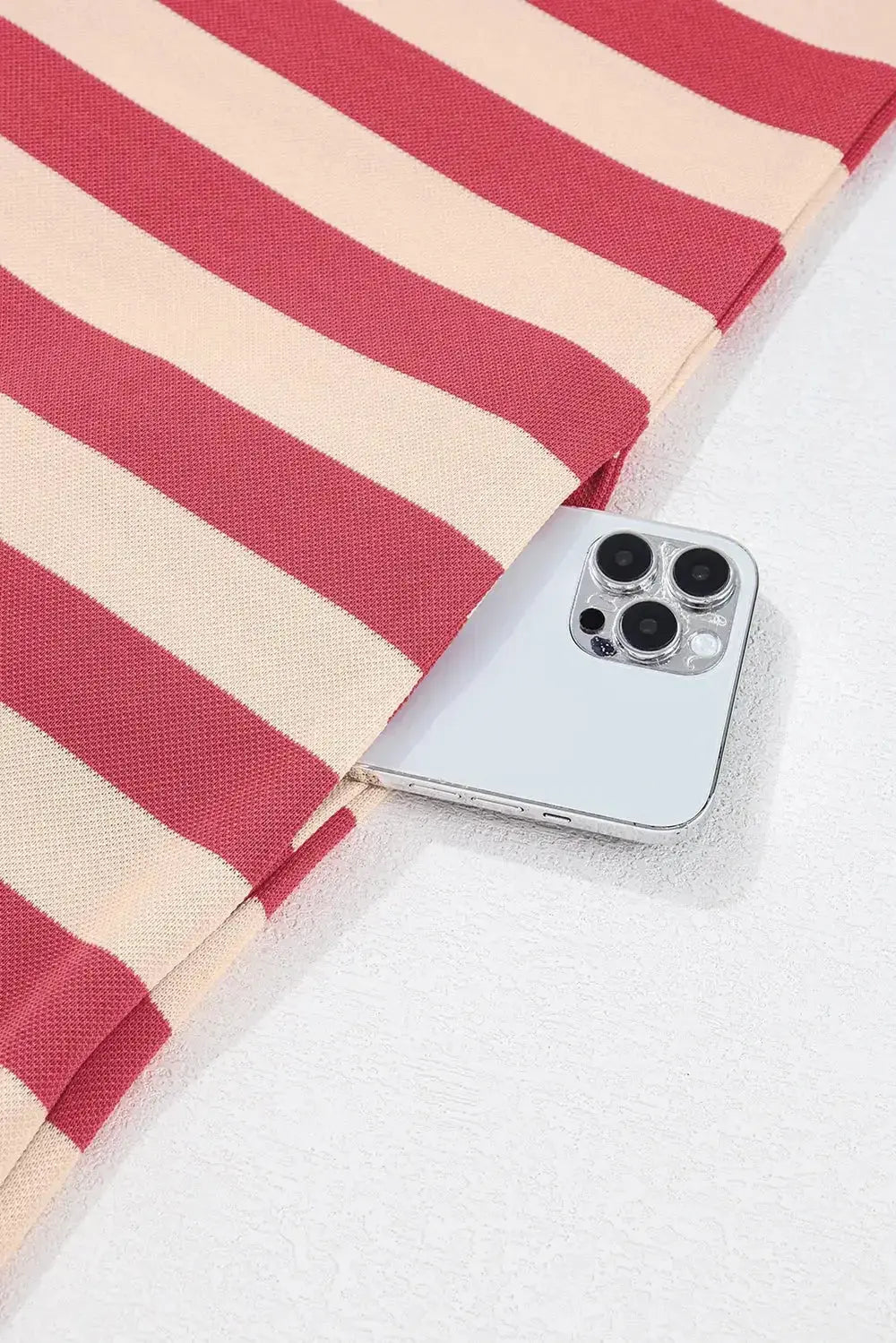 Contrast striped long sleeve mini dress with Johnny collar by Plush Fashion Hub, featuring bold vertical and horizontal stripe patterns.