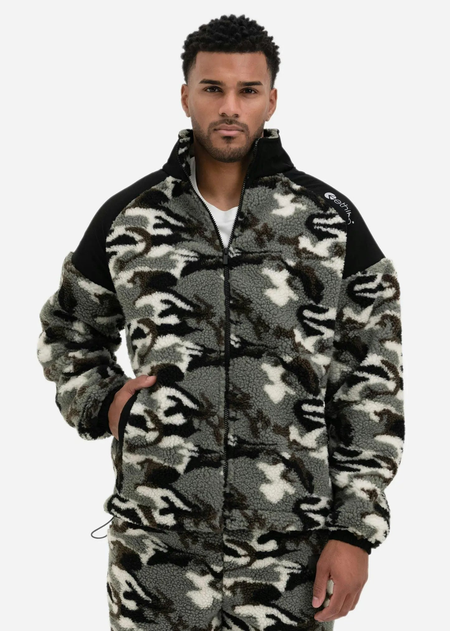 Cookie Camo | Mens Sherpa Jacket Plush Fashion Hub