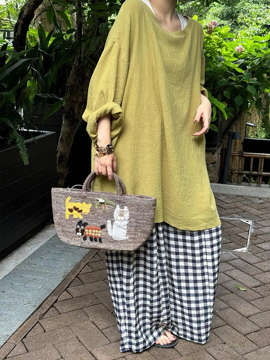 Cotton And Linen Breathable Lazy Thin Shirt Plush Fashion Hub