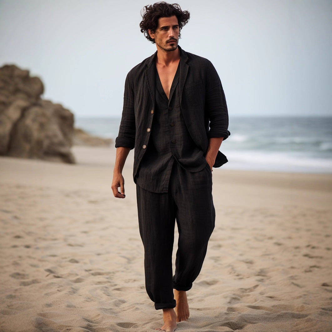 Eprolo sage two-piece lounge set tops, comfortable casual wear with relaxed fit and soft fabric, shown in the image.