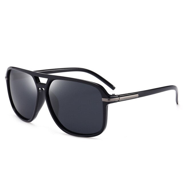 Oversized men's polarized mirror sunglasses by Plush Fashion Hub, driving goggles with UV protection and reflective lenses.