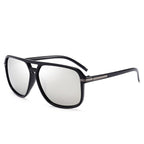Oversized polarized mirror sunglasses for men, driving goggles style, by Plush Fashion Hub, with reflective lenses and bold frame.
