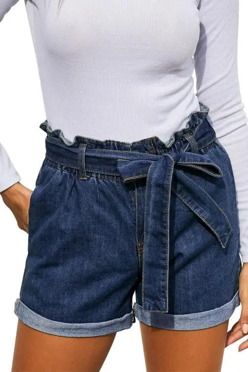 Denim Slouch Waist Shorts Pretty Little Patriot