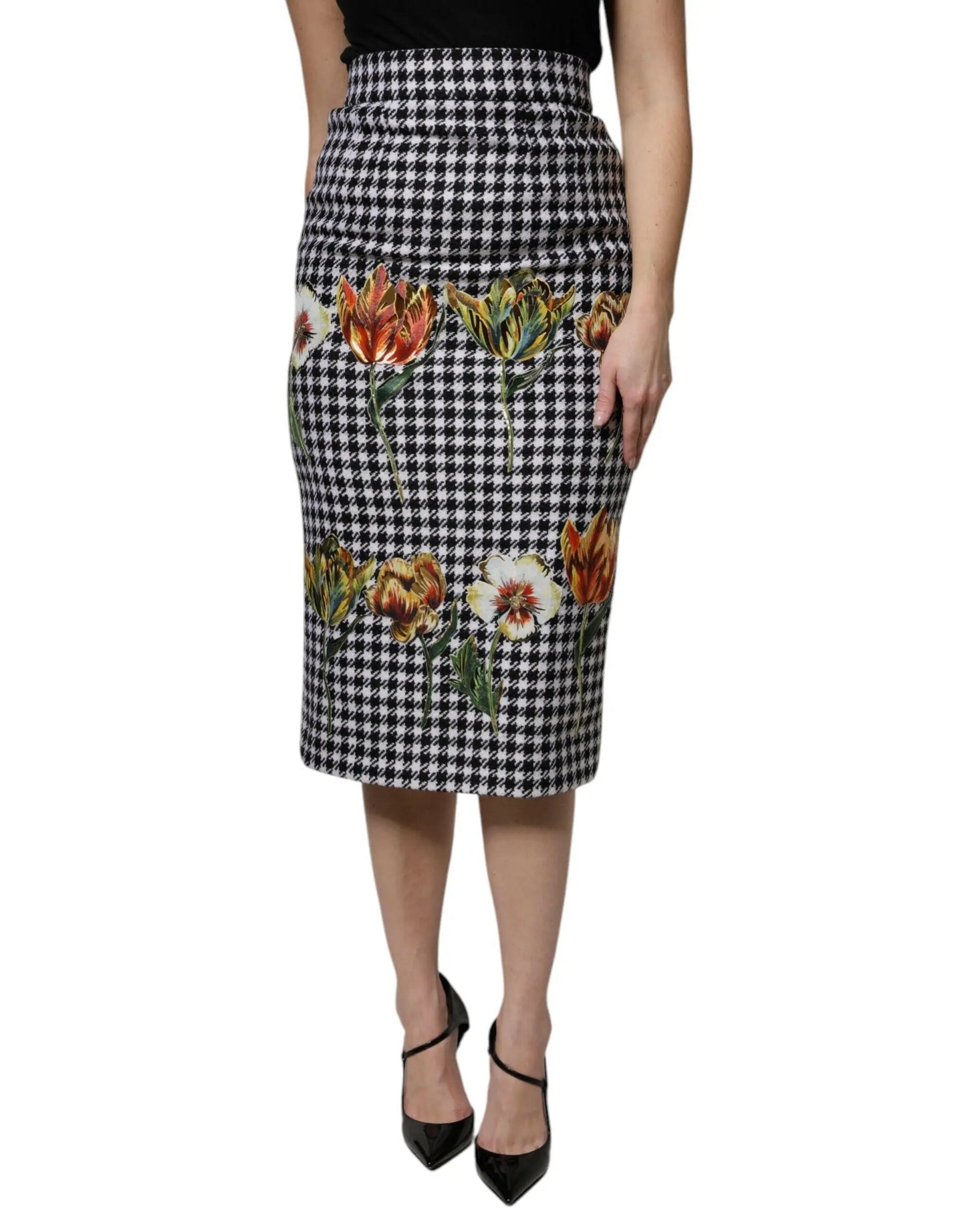 Dolce & Gabbana Multicolor Floral Print High Waist Pencil Cut Skirt MaraFormigone