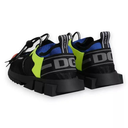 Dolce & Gabbana Multicolor Mesh Sorrento Trekking Sneakers Shoes - Plush Fashion Hub