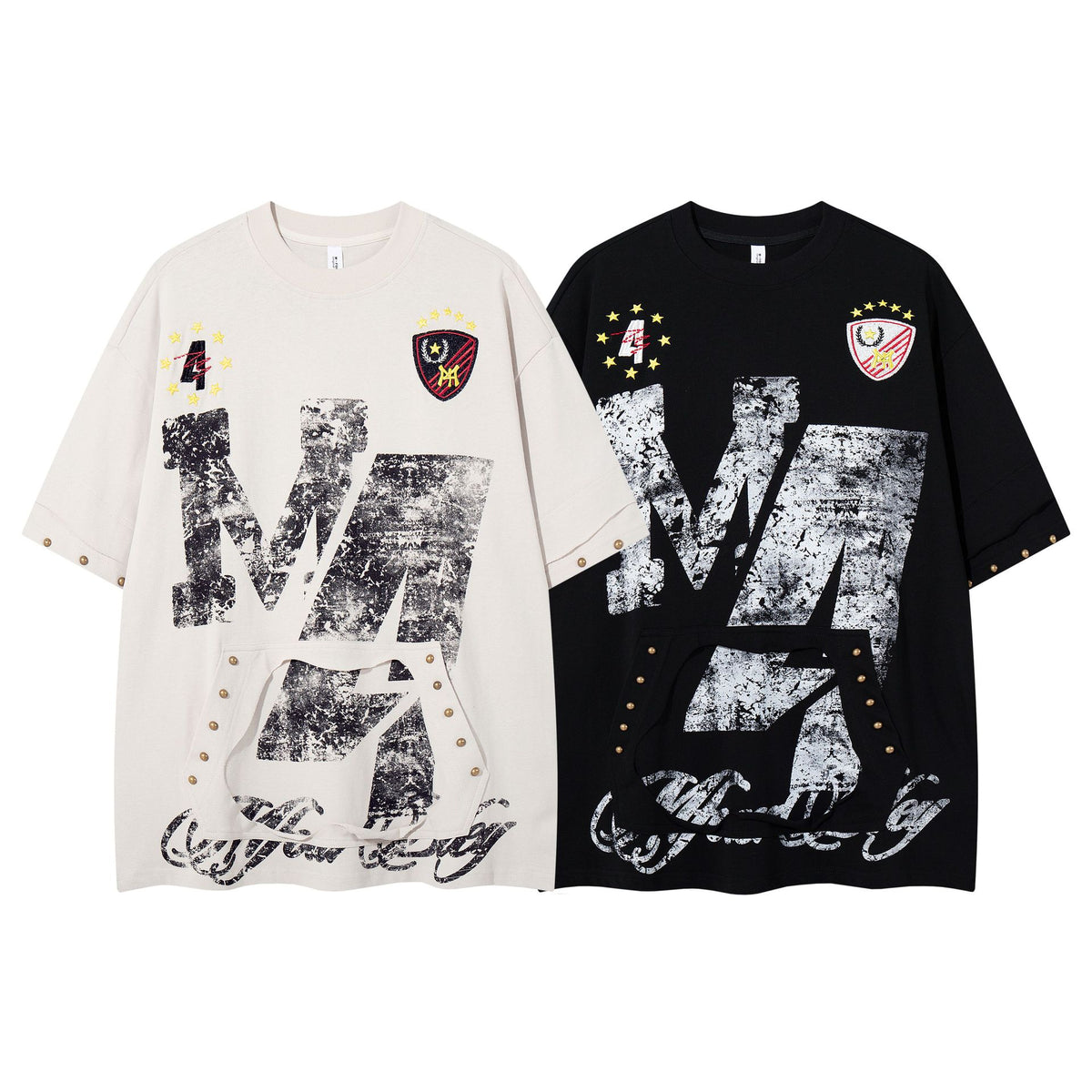 Women's casual loose fit short sleeve round neck T-shirt with letter print from Plush Fashion Hub, relaxed and stylish for everyday wear.