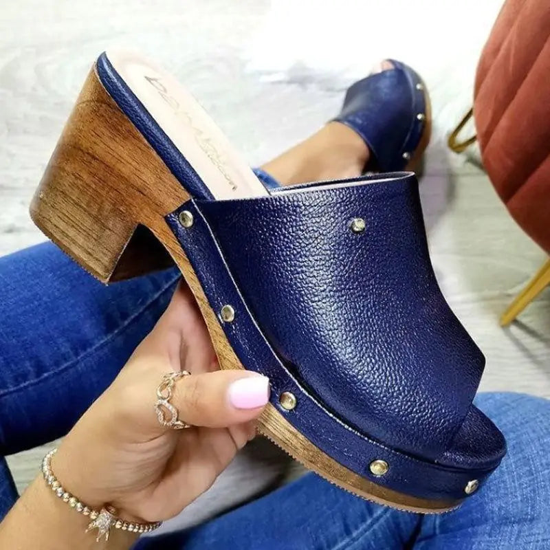 Women’s thick-heeled wedge platform sandals by Trendy Attic Store01, featuring comfortable straps and stylish design.