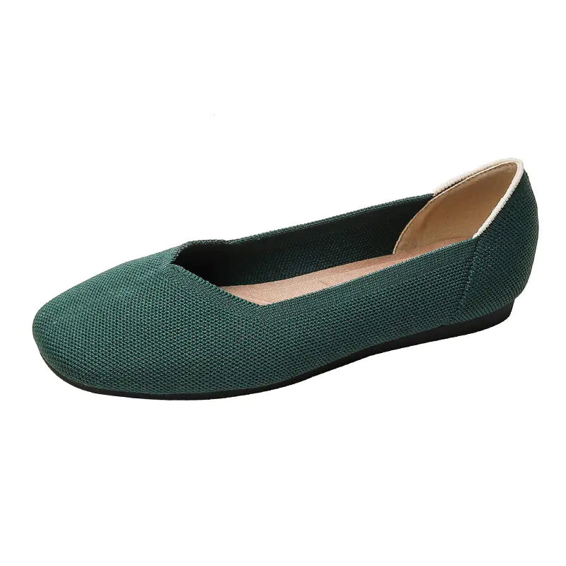 Beijing style woven flat shoes for women featuring intricate weaving and traditional design from Trendy Attic Store01.