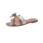 Women's summer flat slippers with bow detail from Trendy Attic Store01, showcasing stylish and comfortable women’s sandals.