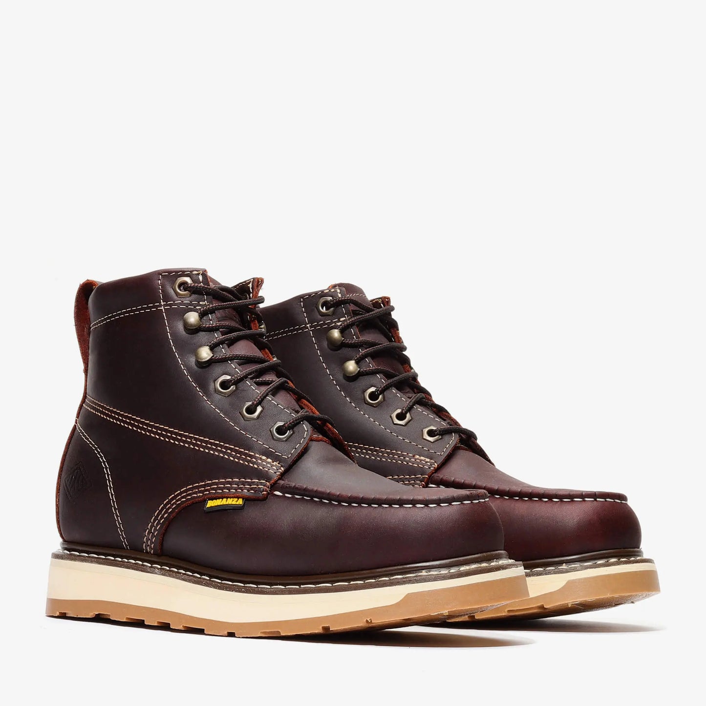 FRONTIER DUAL 6" MOC TOE BURGUNDY Bonanza Boots
