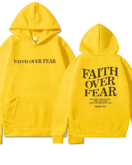 Faith Over Fear Men's And Women's Hoodies Sweater - Plush Fashion Shop #