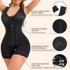 Overbust Colombian shapewear bodysuit by Plush Fashion Hub, designed for tummy control and body sculpting, shown on a model.