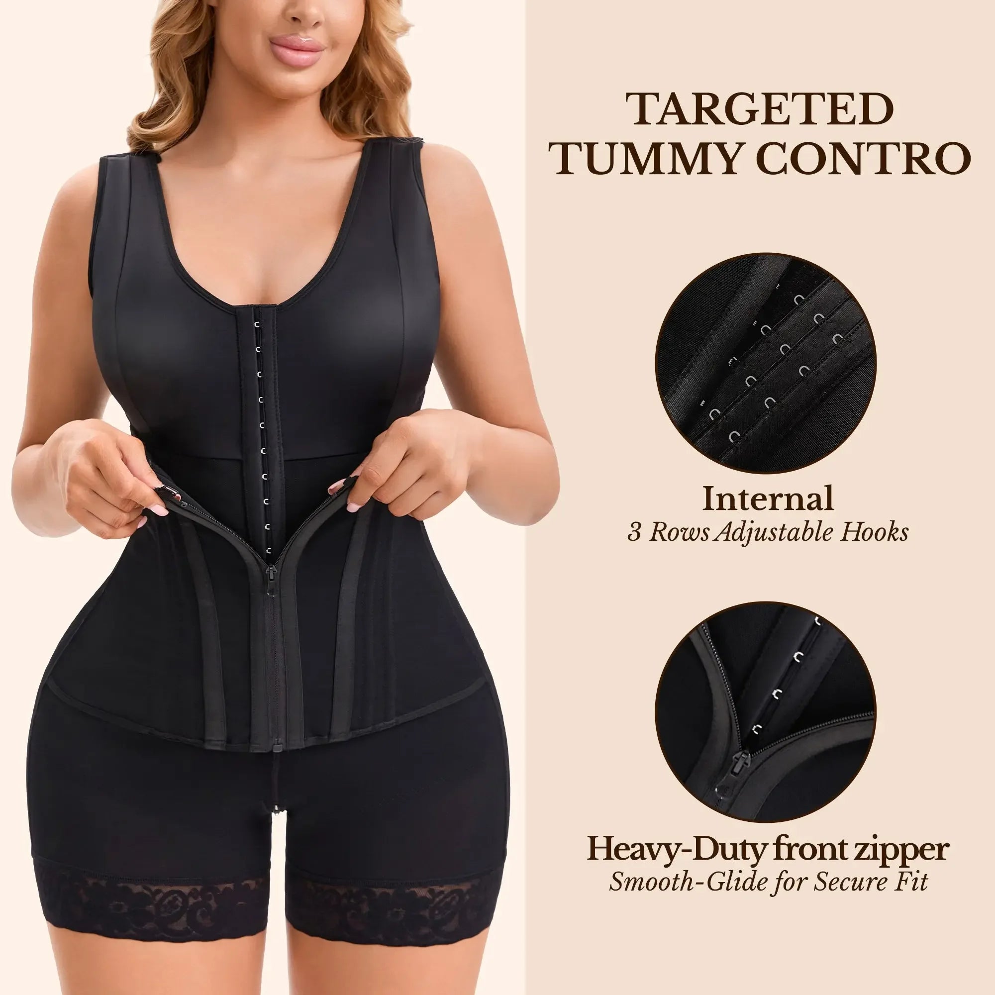Overbust Colombian shapewear bodysuit by Plush Fashion Hub, featuring tummy control and sculpting design for women.